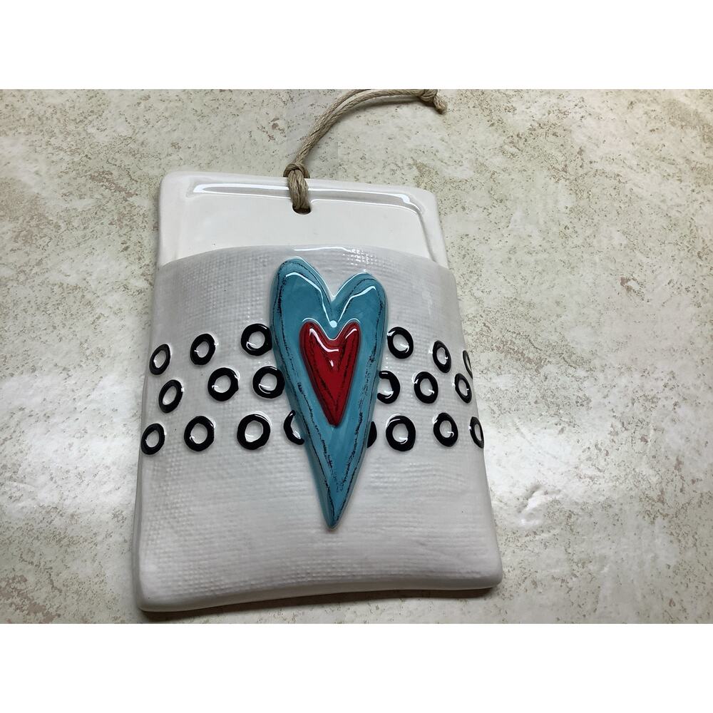 Demdaco Heartful Home Hanging Wall Pocket by artist Tracy Pesche -